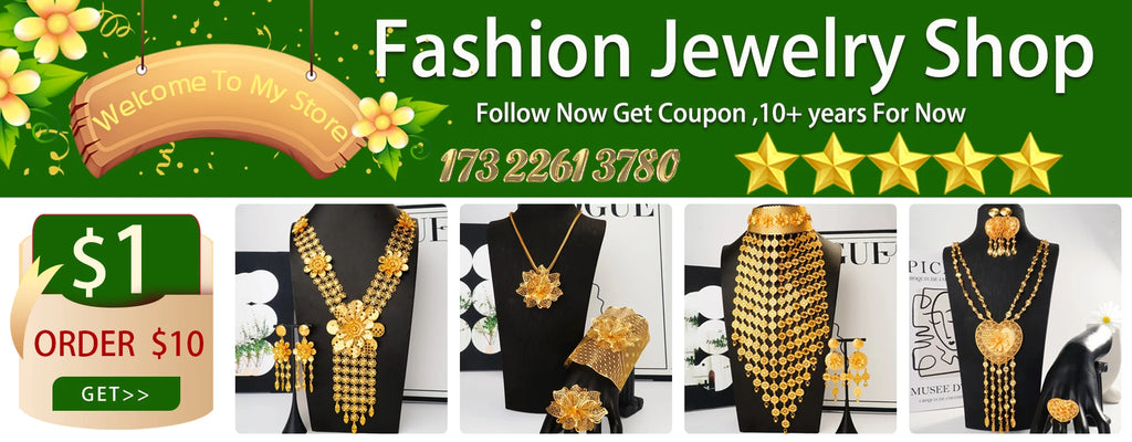 Trendy Dubai Arab Necklace with Earrings Jewelry Set African Fashion Luxury Gold Color Jewelry Set Daily Party Gift Accessories