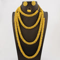 Dubai Luxury 24K Gold Plated Braided Jewelry Set