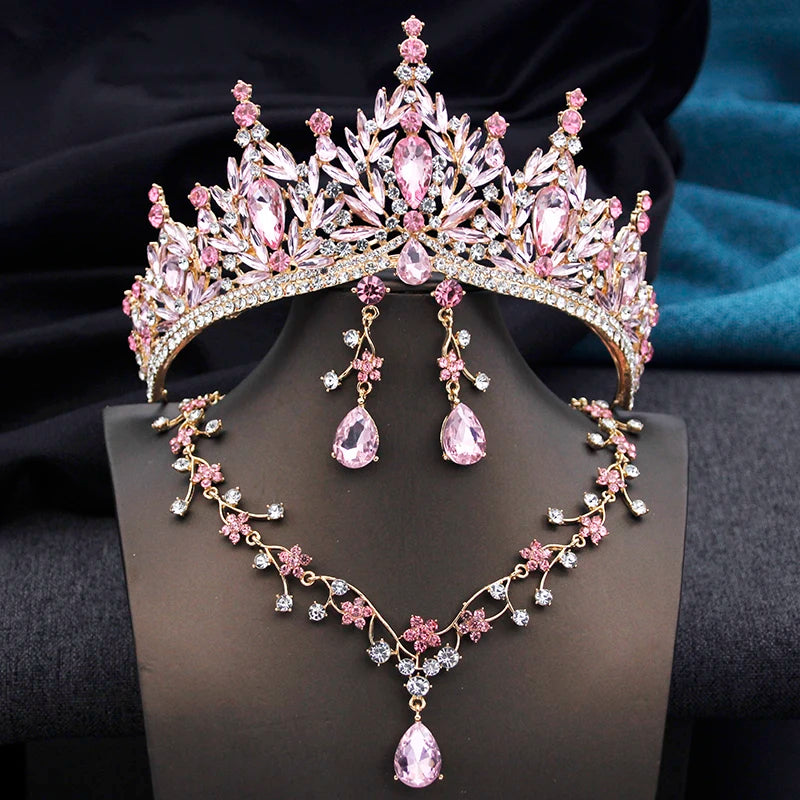 Princess Seraphina - Vintage Crystal Wedding Tiara & Bridal Set