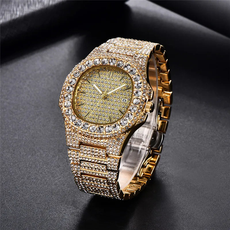 The Royal Sovereign: Octagonal Fully Iced Hip-Hop Chrono