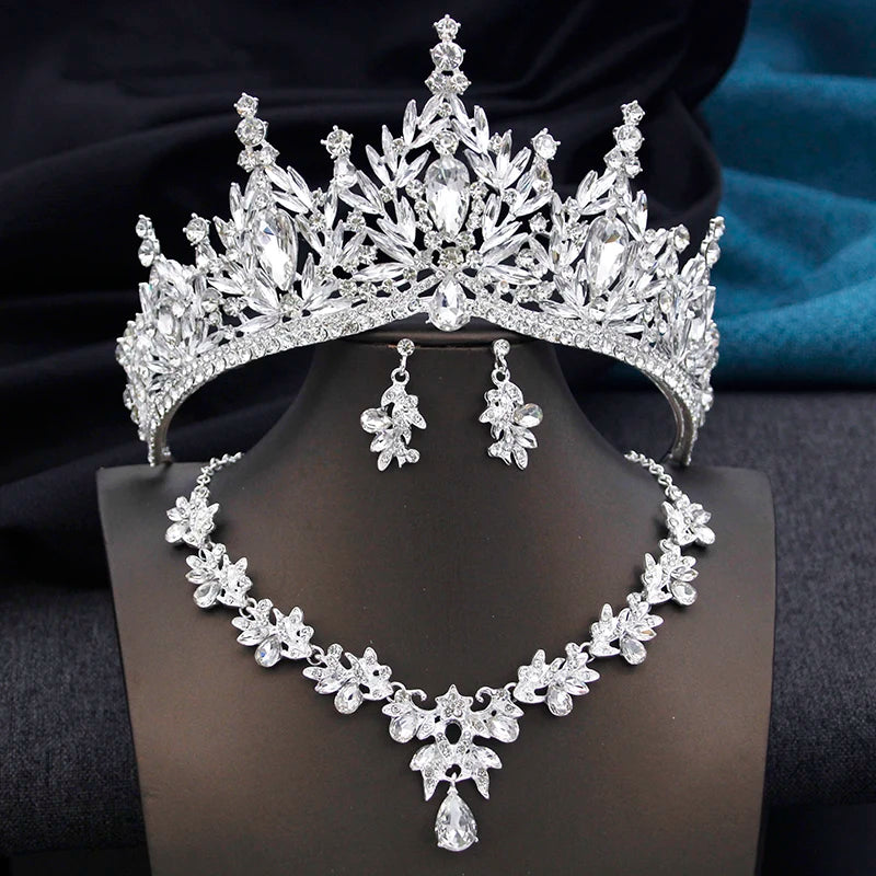 Royal Sovereign - Majestic Crystal Wedding Tiara & Bridal Set