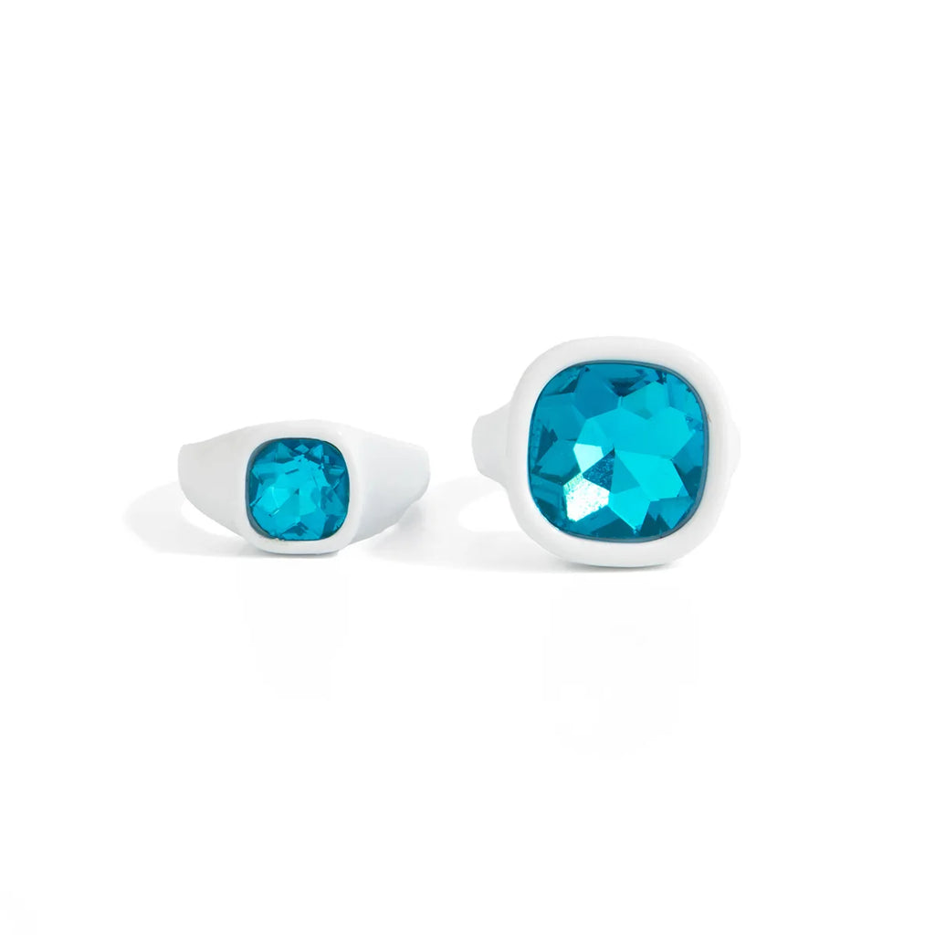 Glow Square - Y2K Acrylic Statement Crystal Ring