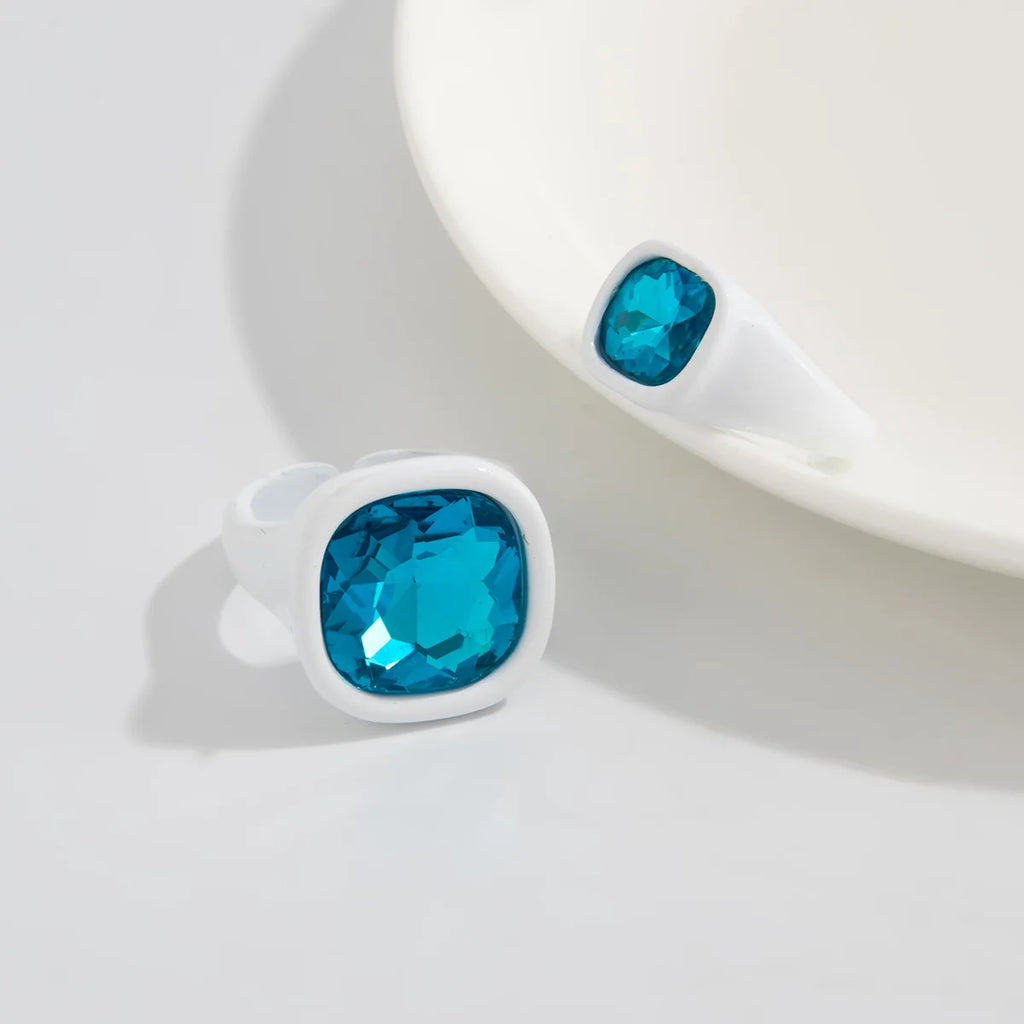 Pastel Dreams - 2-Piece Sparkling Chunky Ring Set