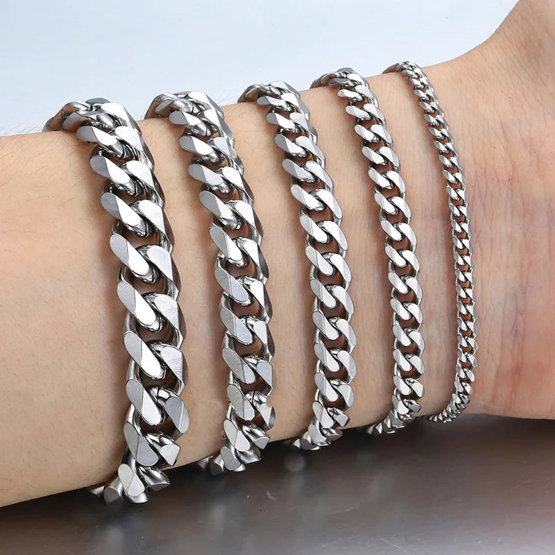 Classic Stainless Steel Cuban Link Bracelet