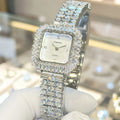 The Imperial Marquise: Slender Square Diamond Bracelet Watch