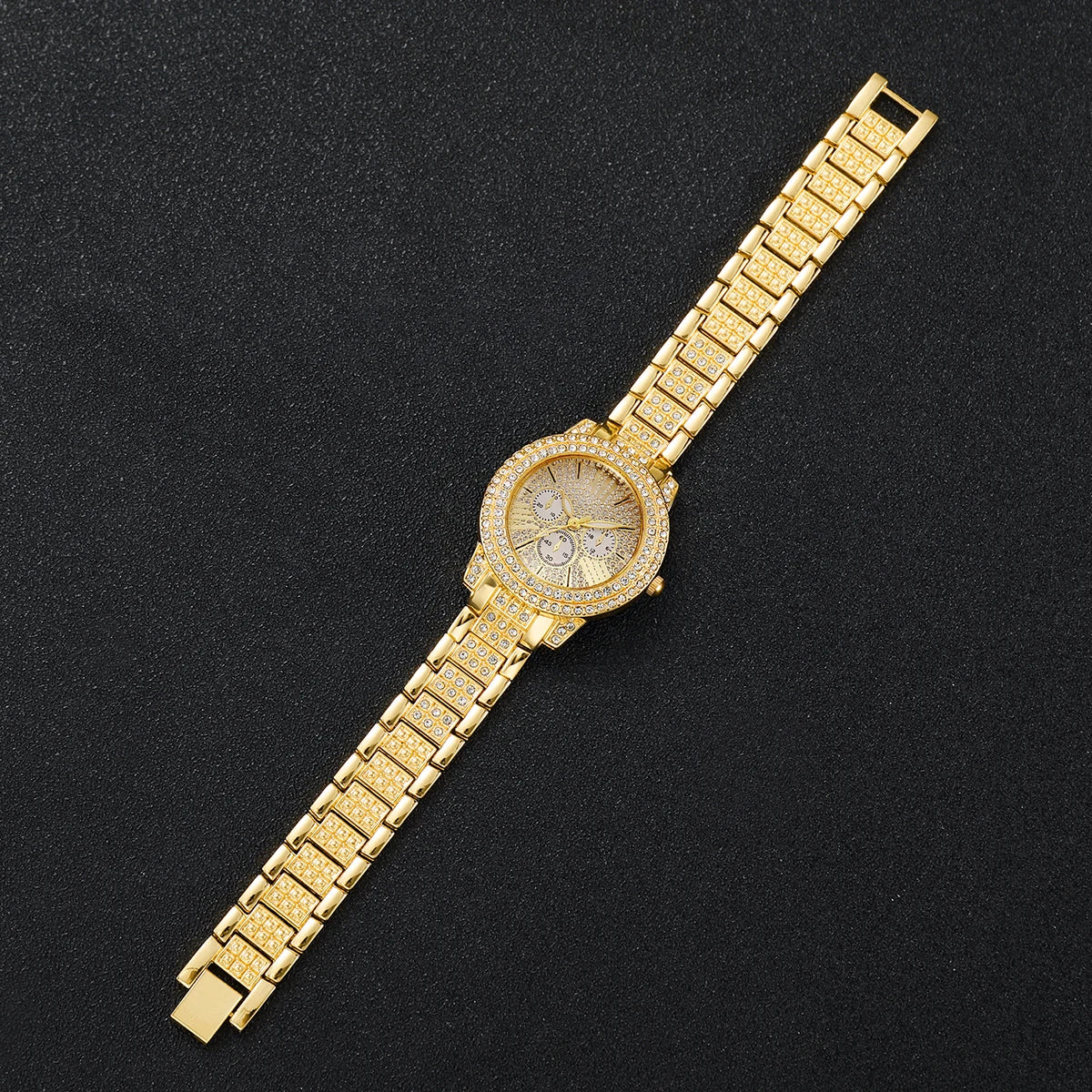 The Imperial Infinity: 24K Gold-Plated Watch & Charm Bracelet Set