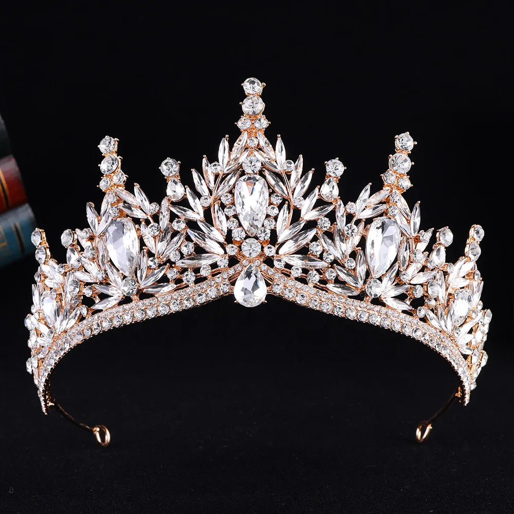 Imperial Essence - Baroque Crystal Water Drop Wedding Crown