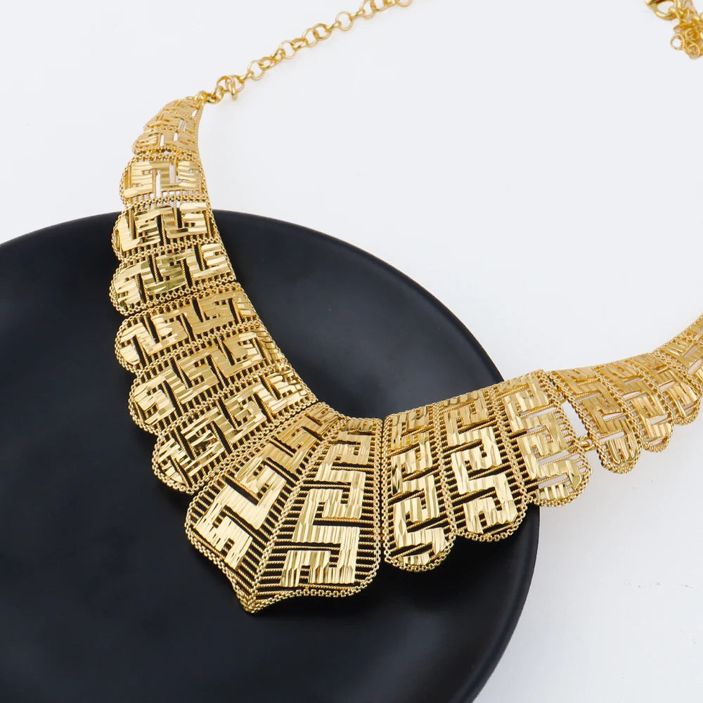 The Olympian Maze: 18K Gold-Plated Structured Motif Set
