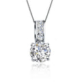 The Imperial Classic: Round-Cut Crystal Pendant & Earring Set