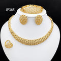 Dubai Luxury 4-Piece 18K Gold Plated Jewelry Set