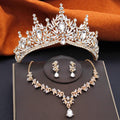 Royal Cascade - Water Drop Crystal Wedding Tiara & Bridal Set