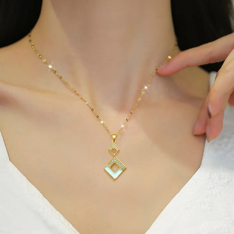 The Imperial Enamel: Austrian Crystal Geometric Square Collective