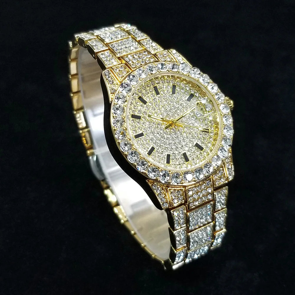 The Royal Countess: Fully Iced Round Diamond Luxury Watch