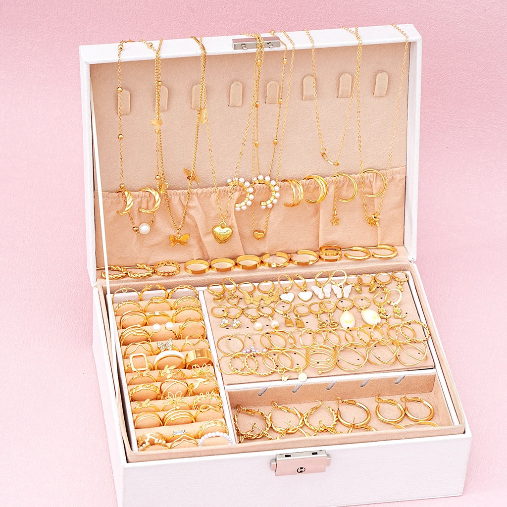 The Imperial Wardrobe: 114-Piece Pearl, Punk & Metal Jewelry Trunk Set