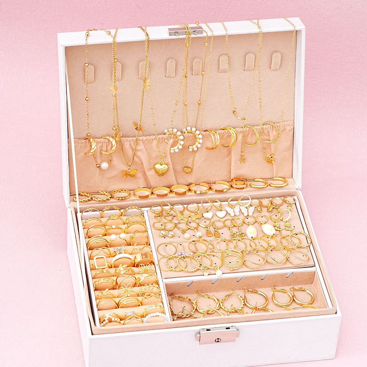 The Imperial Wardrobe: 114-Piece Pearl, Punk & Metal Jewelry Trunk Set