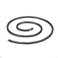 Men's Matte Black Franco Braided Chain Necklace