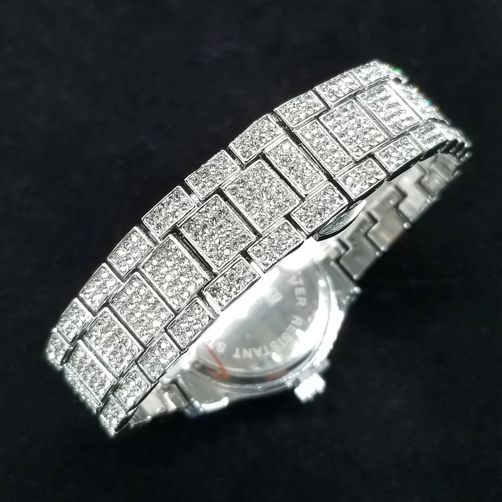 The Royal Countess: Fully Iced Round Diamond Luxury Watch