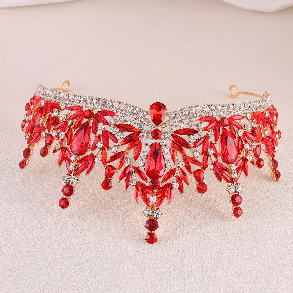 Imperial Essence - Baroque Crystal Water Drop Wedding Crown