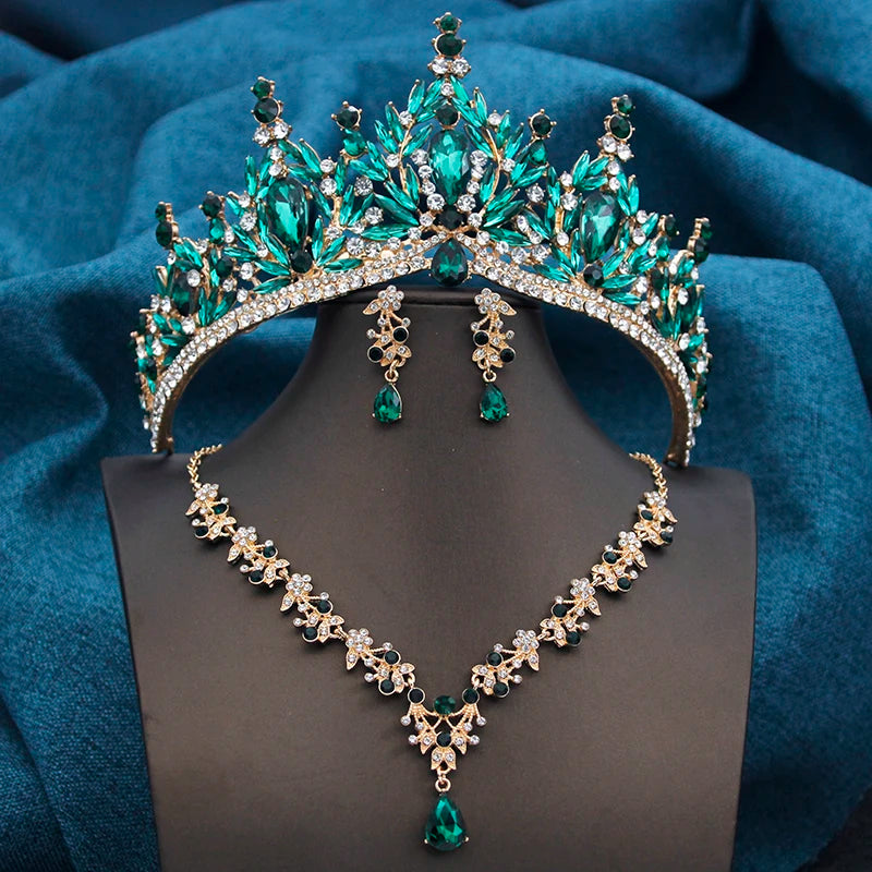 Majestic Empress - Crystal Wedding Tiara & Bridal Jewelry Set