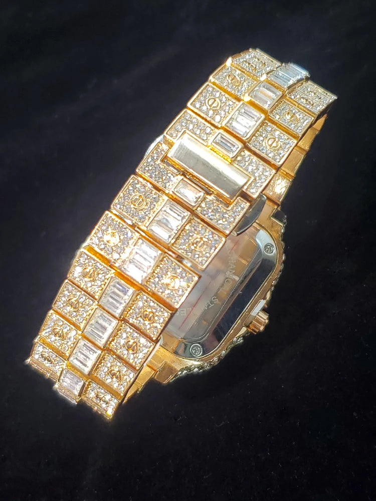 The Sovereign Caesar: Fully Flooded Square Iced Zircon Chrono