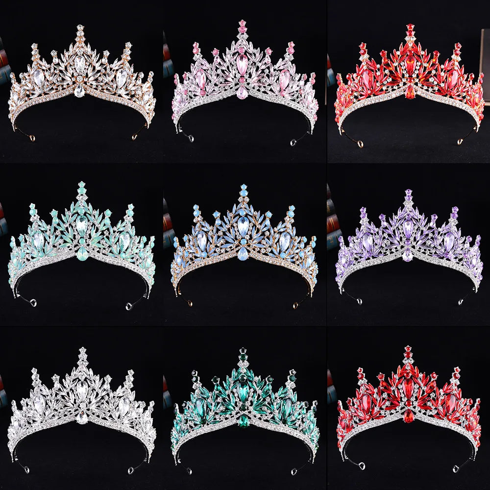 Imperial Essence - Baroque Crystal Water Drop Wedding Crown