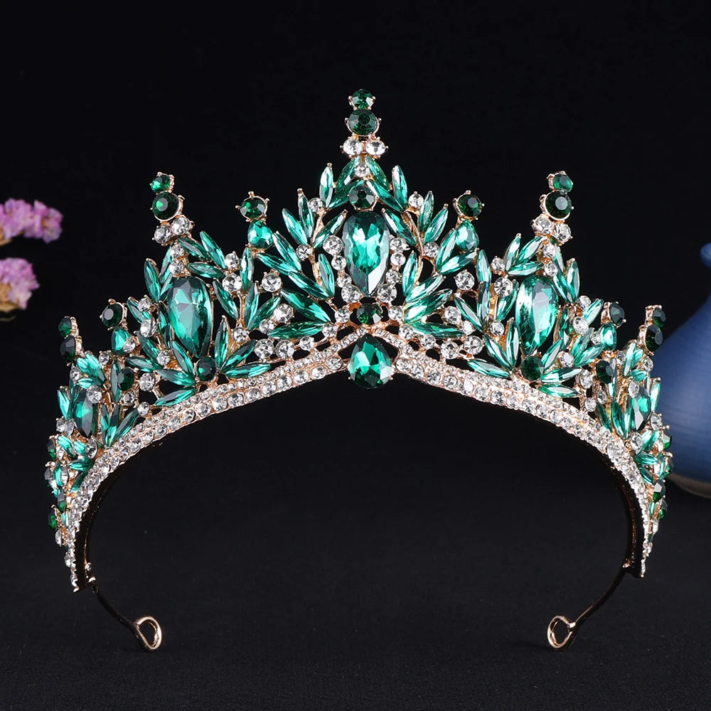 Enchanted Forest - Vintage Crystal Wedding Tiara & Crown