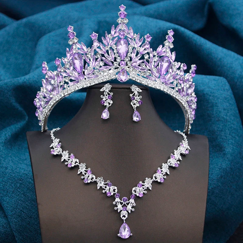 Majestic Empress - Crystal Wedding Tiara & Bridal Jewelry Set