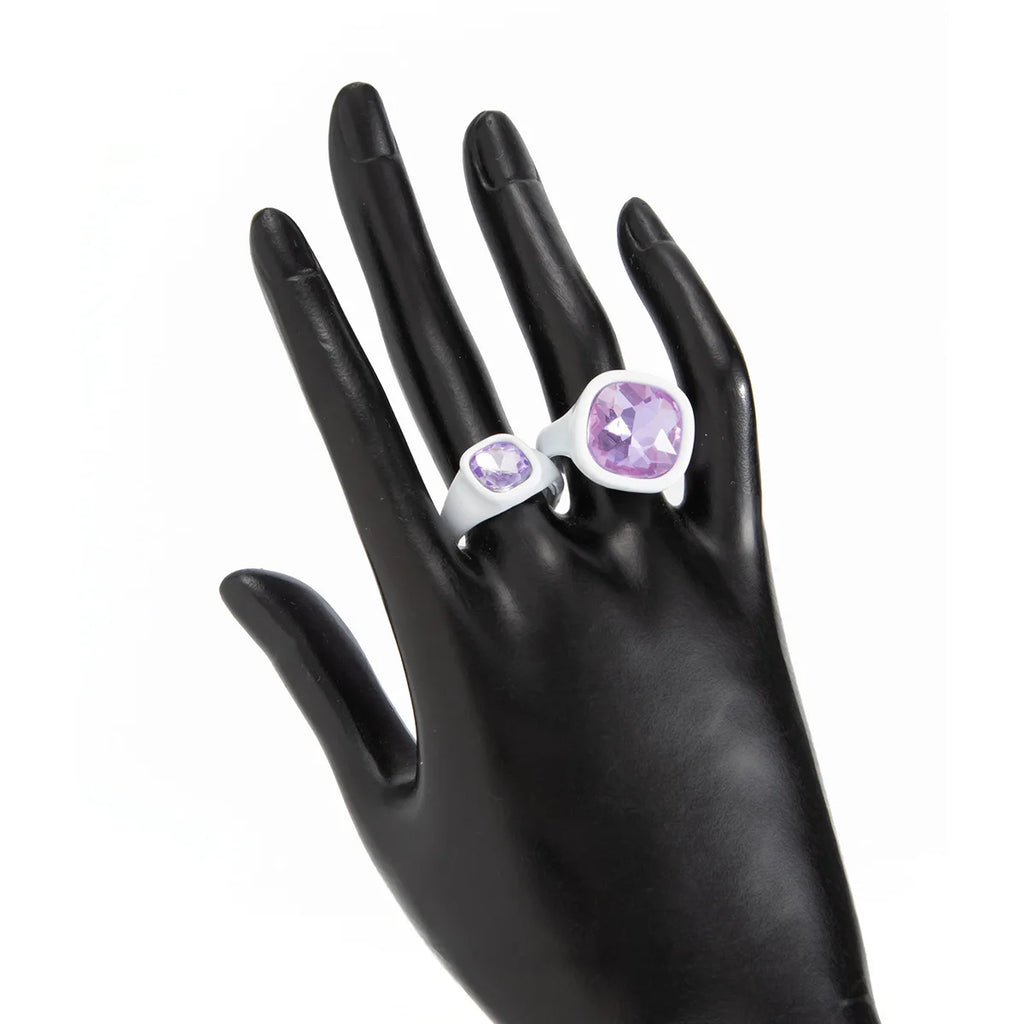 Pastel Dreams - 2-Piece Sparkling Chunky Ring Set