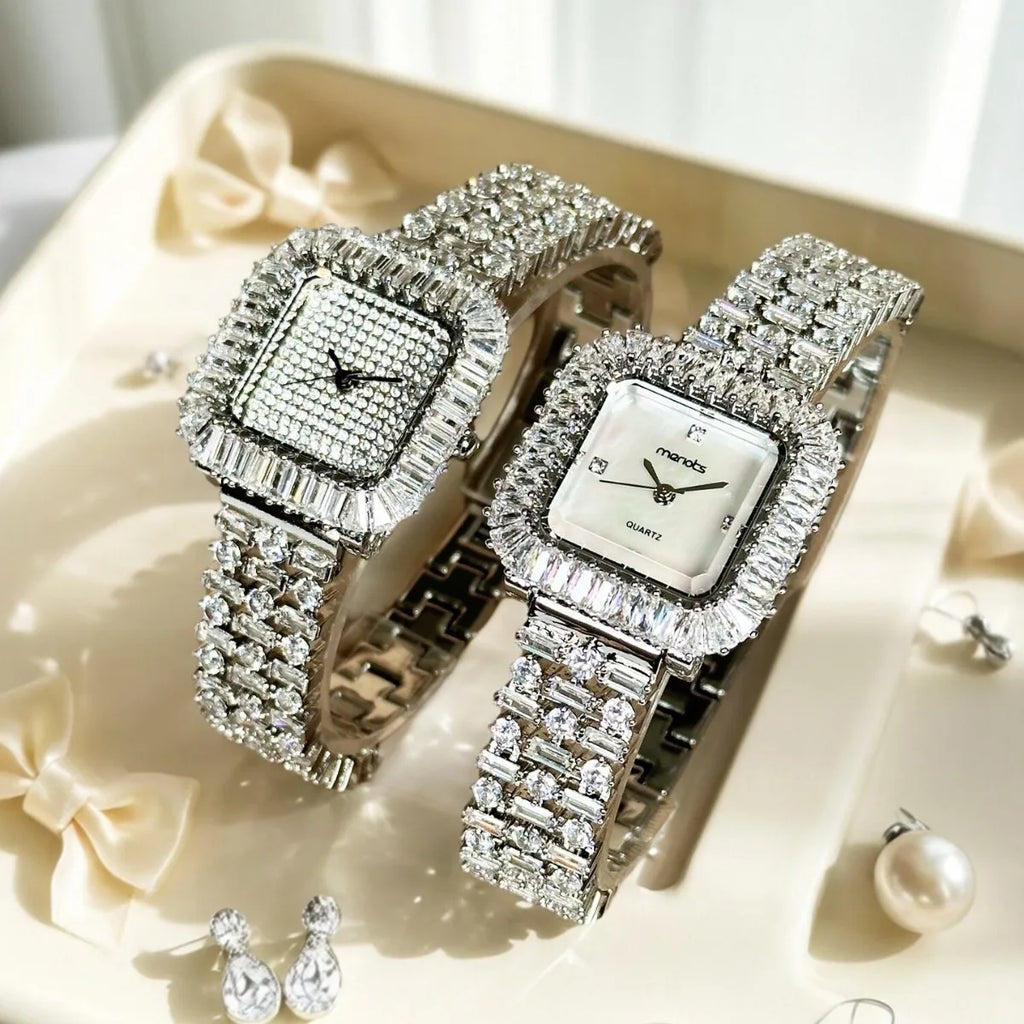 The Imperial Marquise: Slender Square Diamond Bracelet Watch