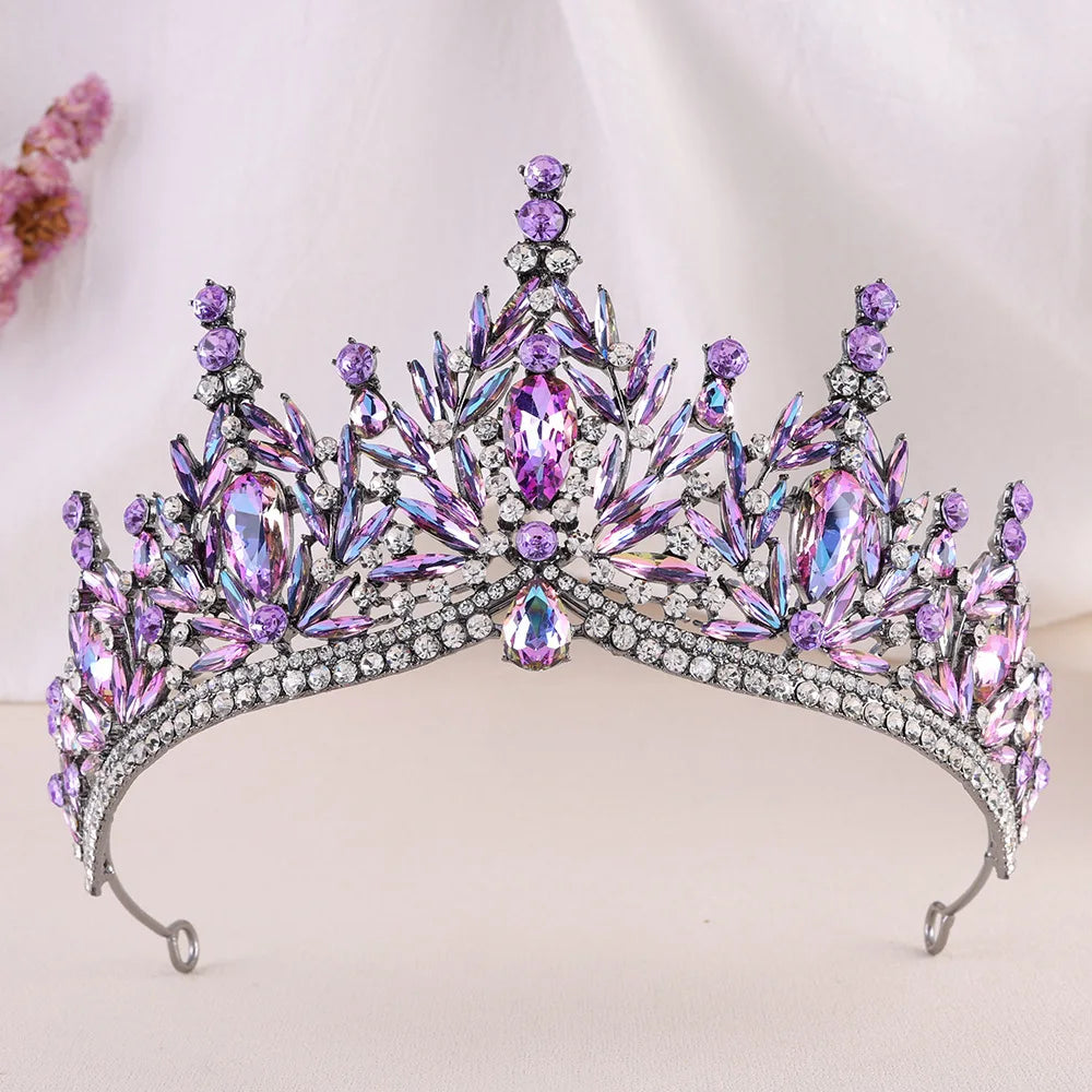 Imperial Essence - Baroque Crystal Water Drop Wedding Crown