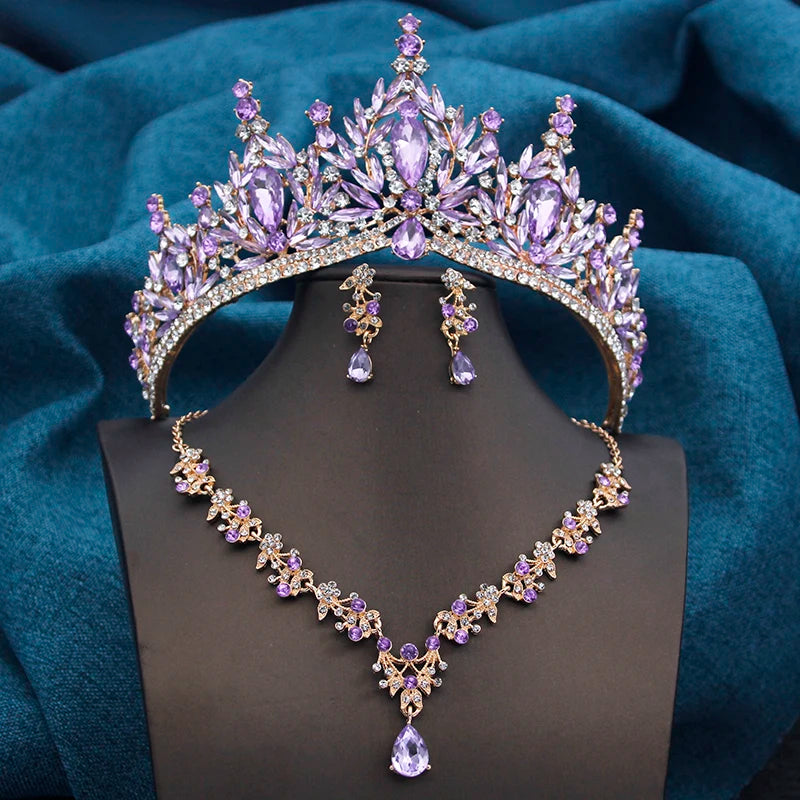 Majestic Empress - Crystal Wedding Tiara & Bridal Jewelry Set
