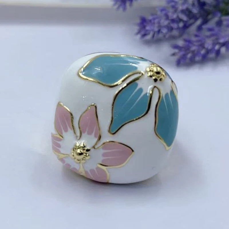 Coastal Luxe - 18K Gold Plated Natural Abalone Ring