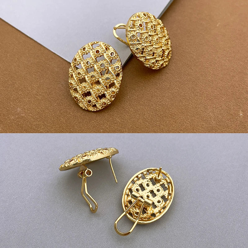 Dubai Luxury 4-Piece 18K Gold Plated Jewelry Set