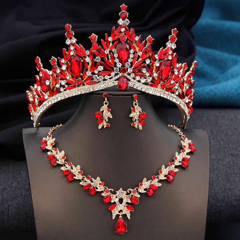Royal Sovereign - Majestic Crystal Wedding Tiara & Bridal Set