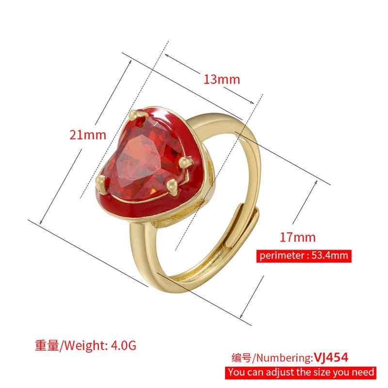 Chroma Gem - 18K Gold Plated Enamel Stack Ring