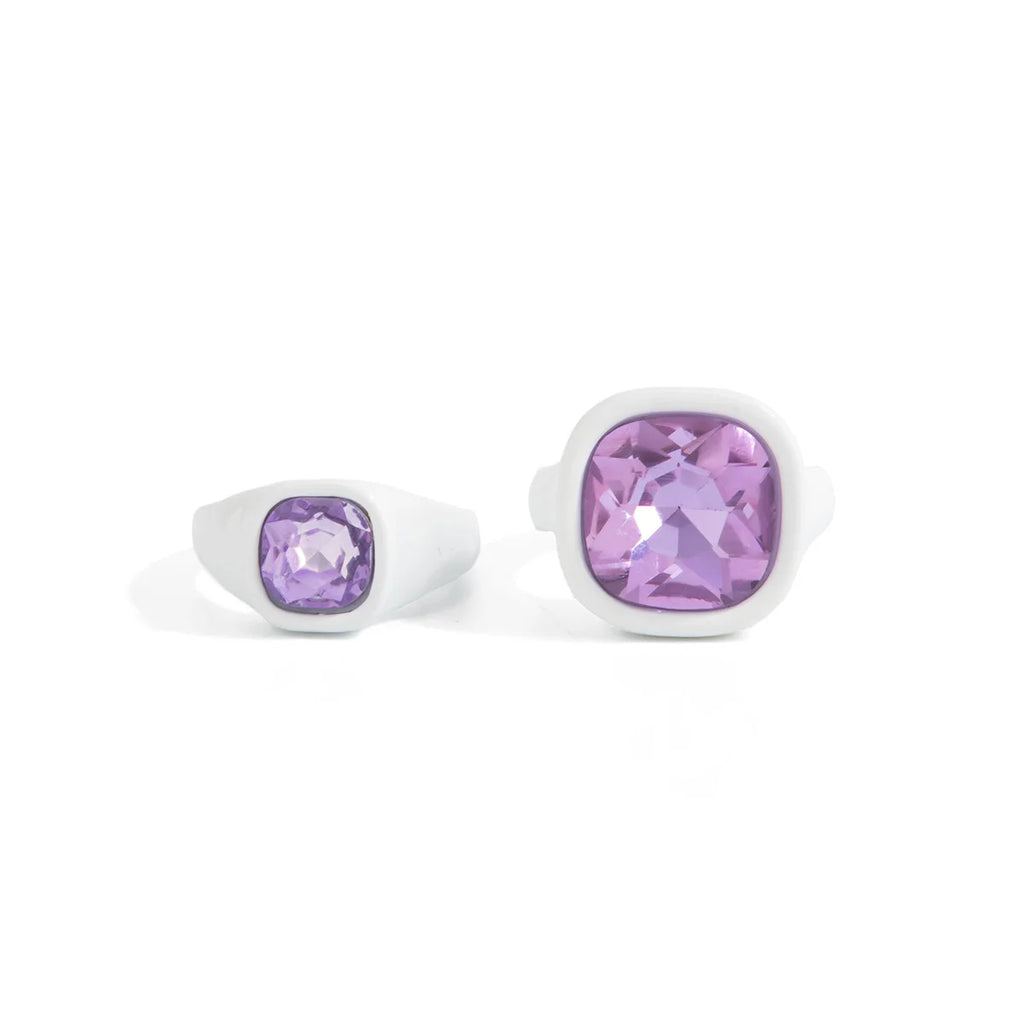 Pastel Dreams - 2-Piece Sparkling Chunky Ring Set