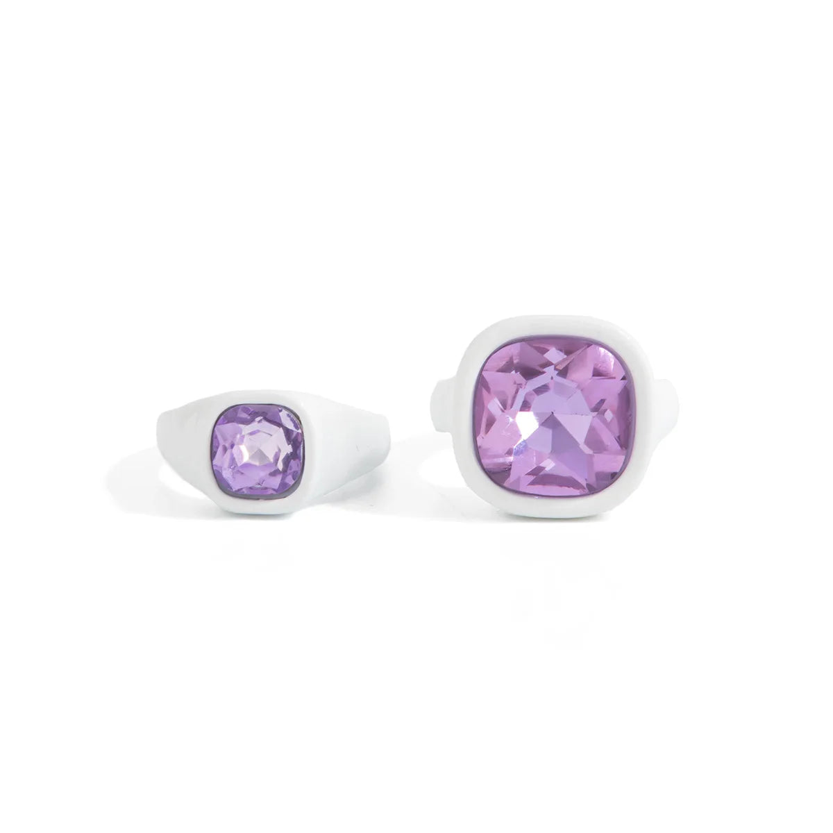 Pastel Dreams - 2-Piece Sparkling Chunky Ring Set