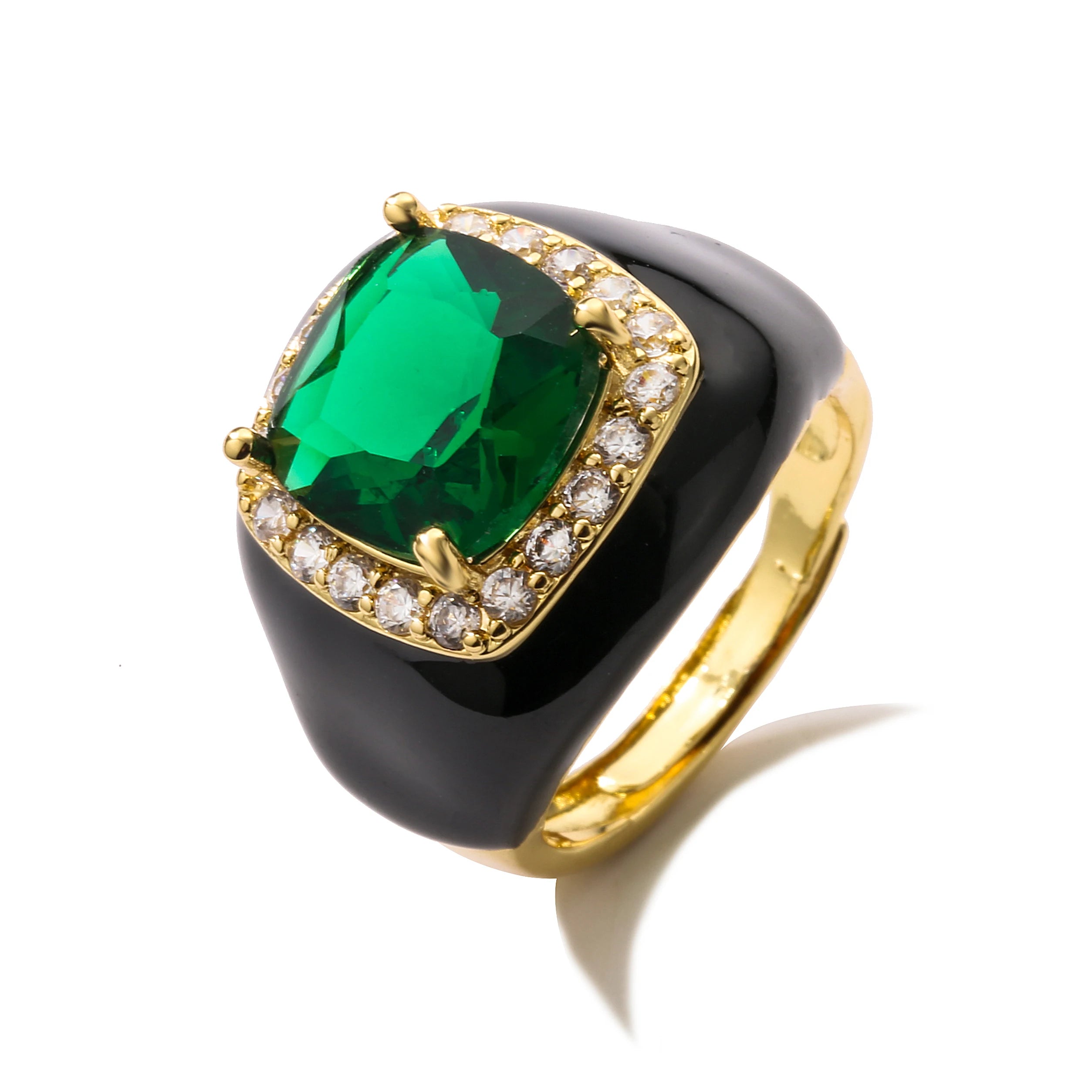 Candy Glaze - 18K Gold Plated Enamel Signet Ring