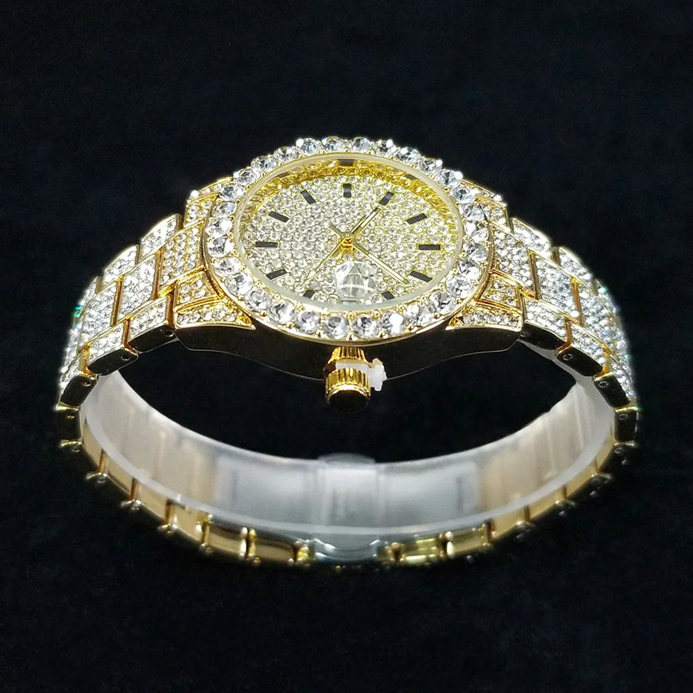 The Imperial Duchess: Fully Iced Baguette Bezel Luxury Watch