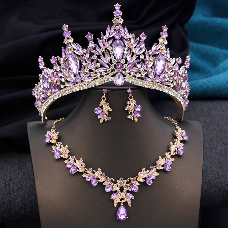 Royal Sovereign - Majestic Crystal Wedding Tiara & Bridal Set