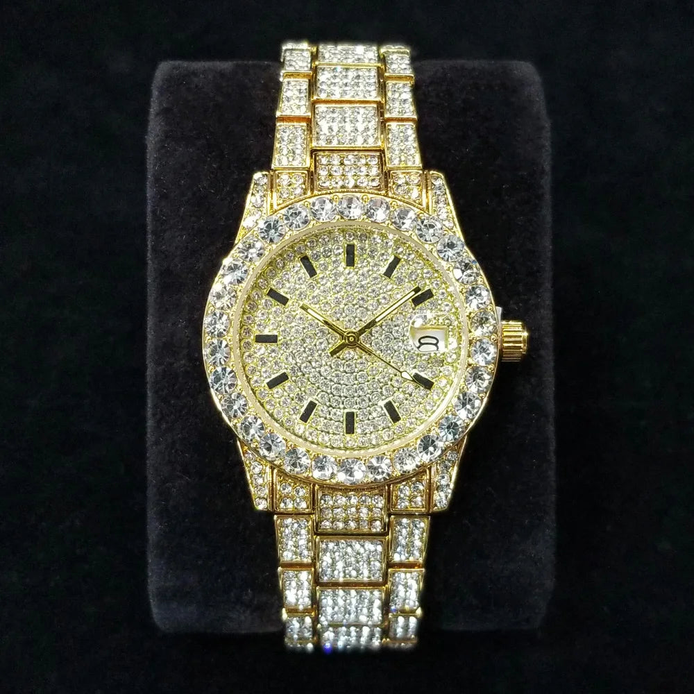 The Royal Countess: Fully Iced Round Diamond Luxury Watch