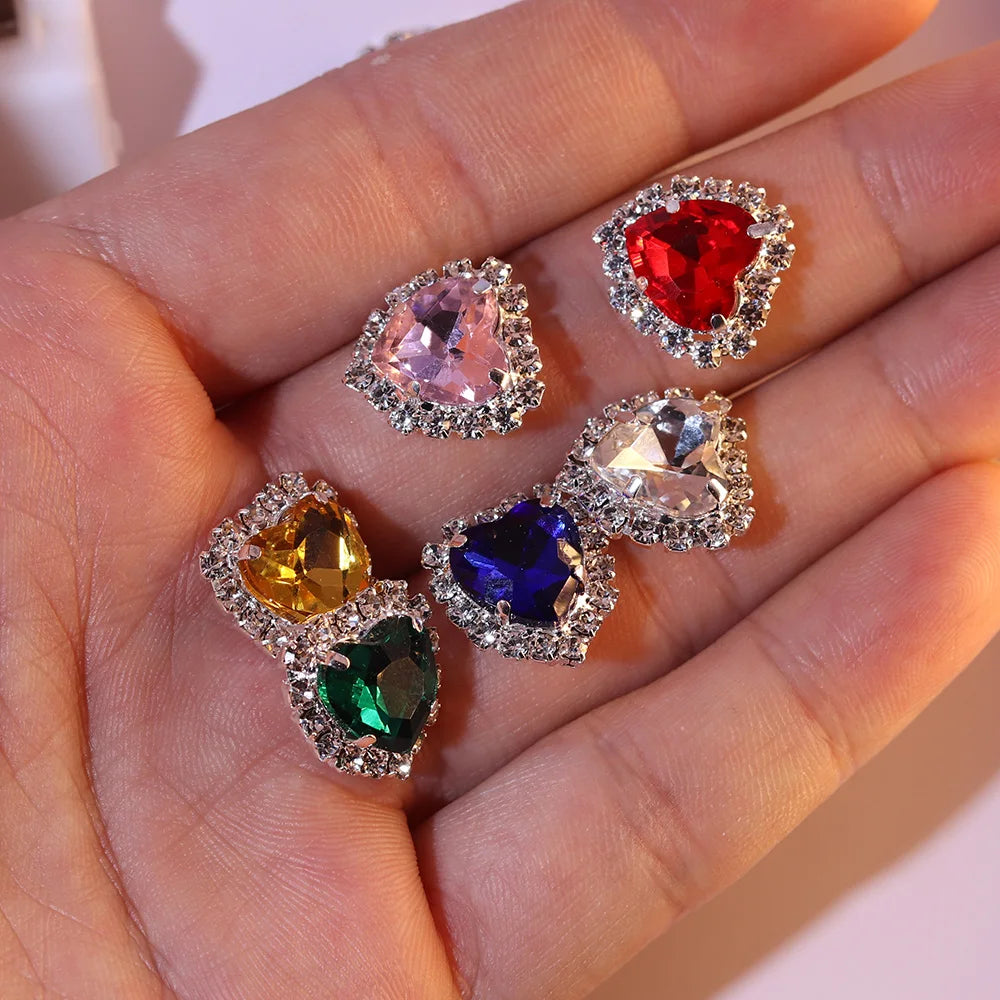 The Imperial Heart: 16mm Cushion-Cut Crystal Rhinestone Charm Collective