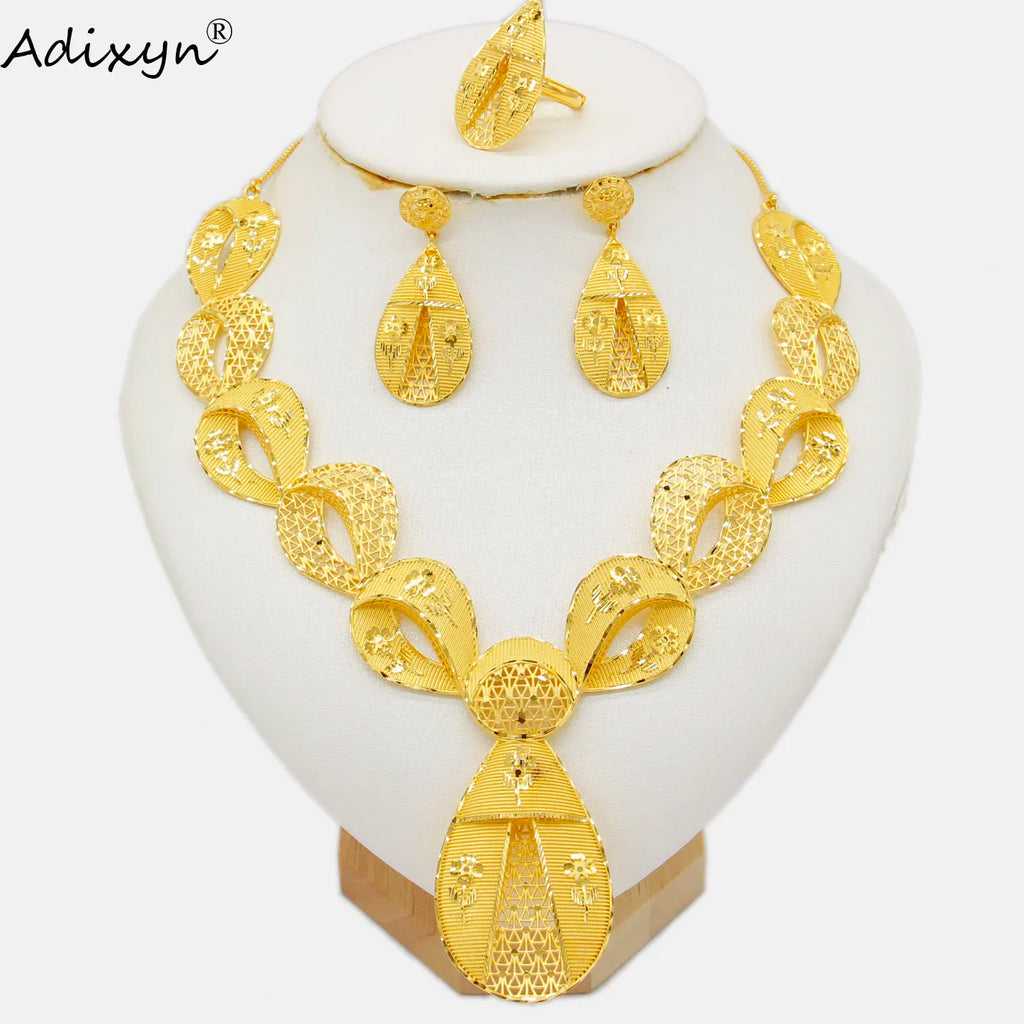 The Empress Leaf of Arabia: 24K Gold-Plated Statement Set