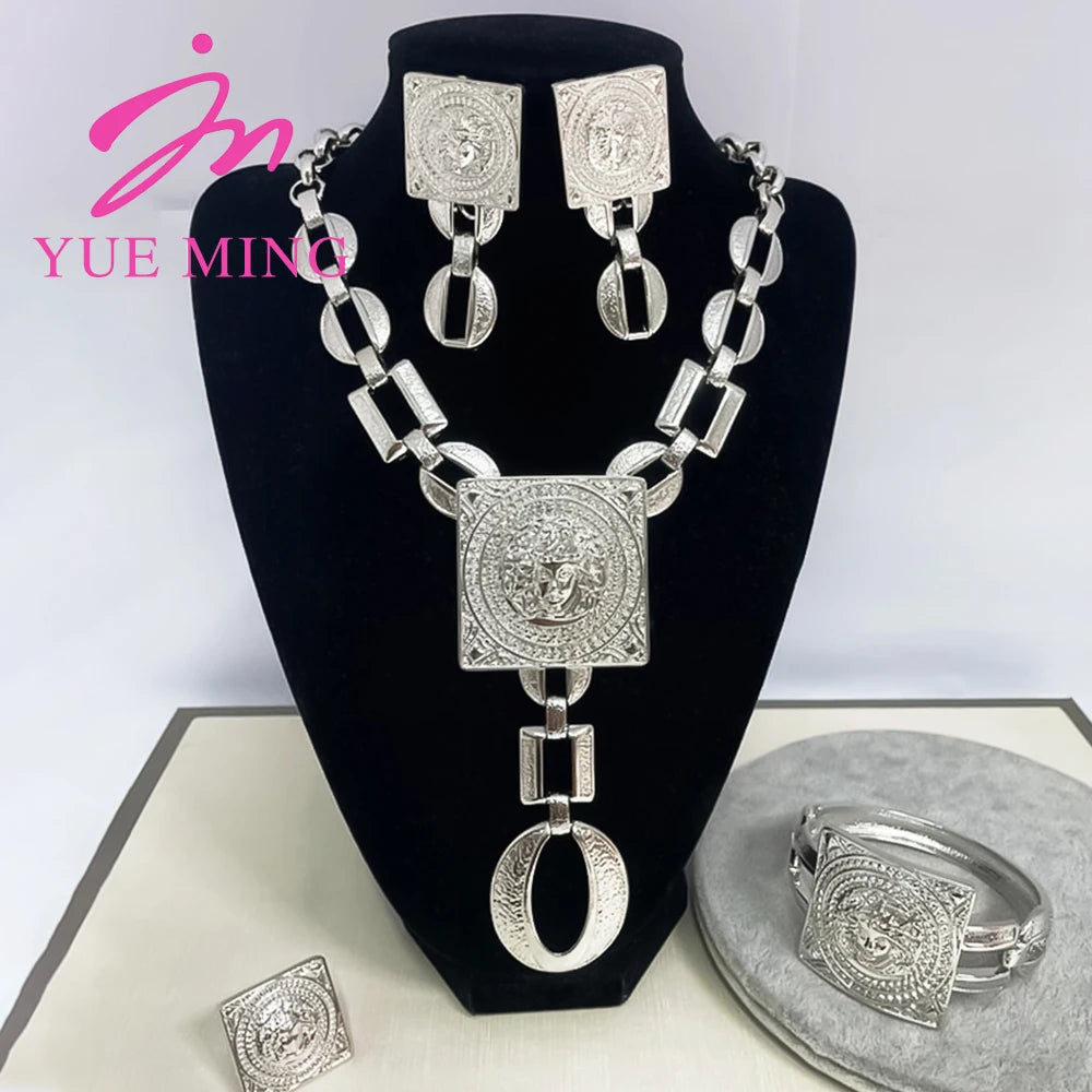 The Sahara Majesty 18K Gold Plated Chunky Royal Shield Set