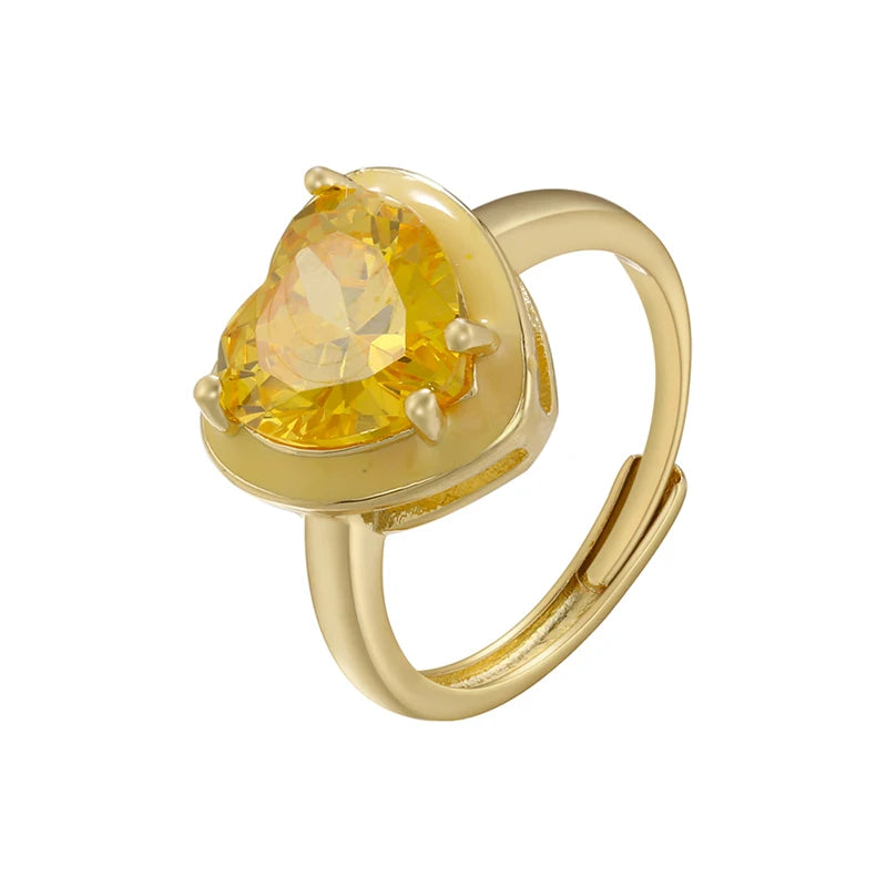 Chroma Gem - 18K Gold Plated Enamel Stack Ring