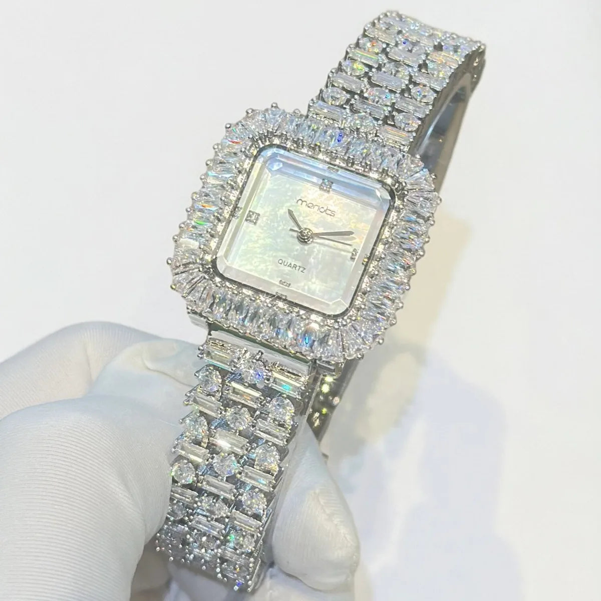 The Imperial Marquise: Slender Square Diamond Bracelet Watch