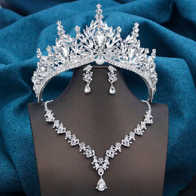 Majestic Empress - Crystal Wedding Tiara & Bridal Jewelry Set