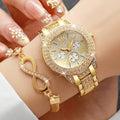 The Imperial Infinity: 24K Gold-Plated Watch & Charm Bracelet Set