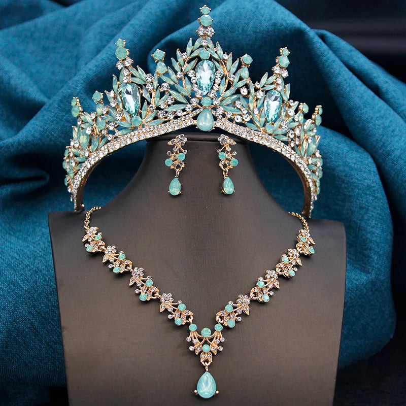 Majestic Empress - Crystal Wedding Tiara & Bridal Jewelry Set