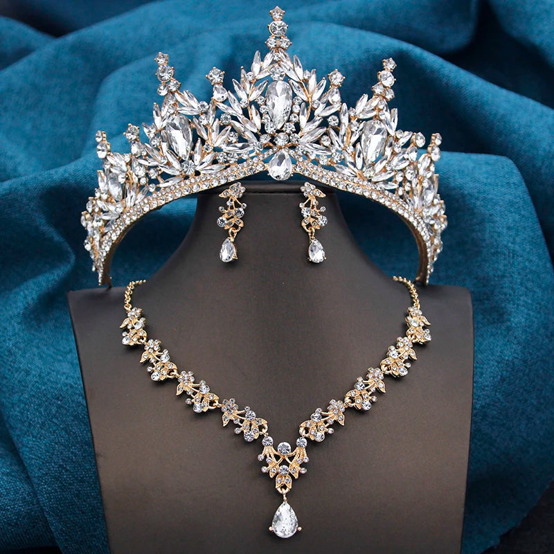 Majestic Empress - Crystal Wedding Tiara & Bridal Jewelry Set